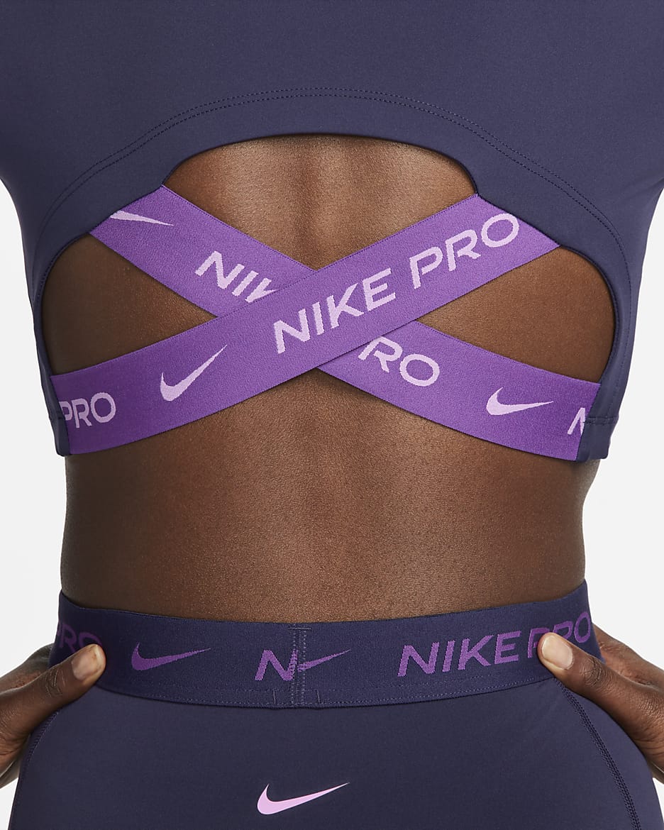 Nike Pro Dri FIT Women s Cropped Long Sleeve Top